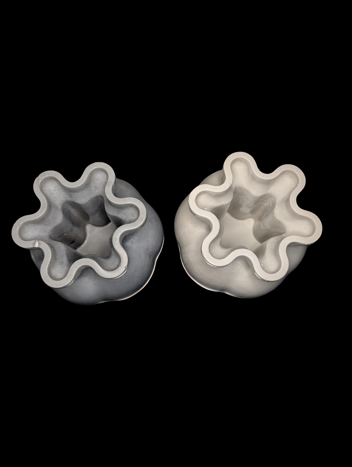 Concrete Bag Vase | Modern 'Bag-Like' Bud Vase with Fluted Rim | Minimalist Shelf Decor | Handcrafted in Grey or Natural Concrete