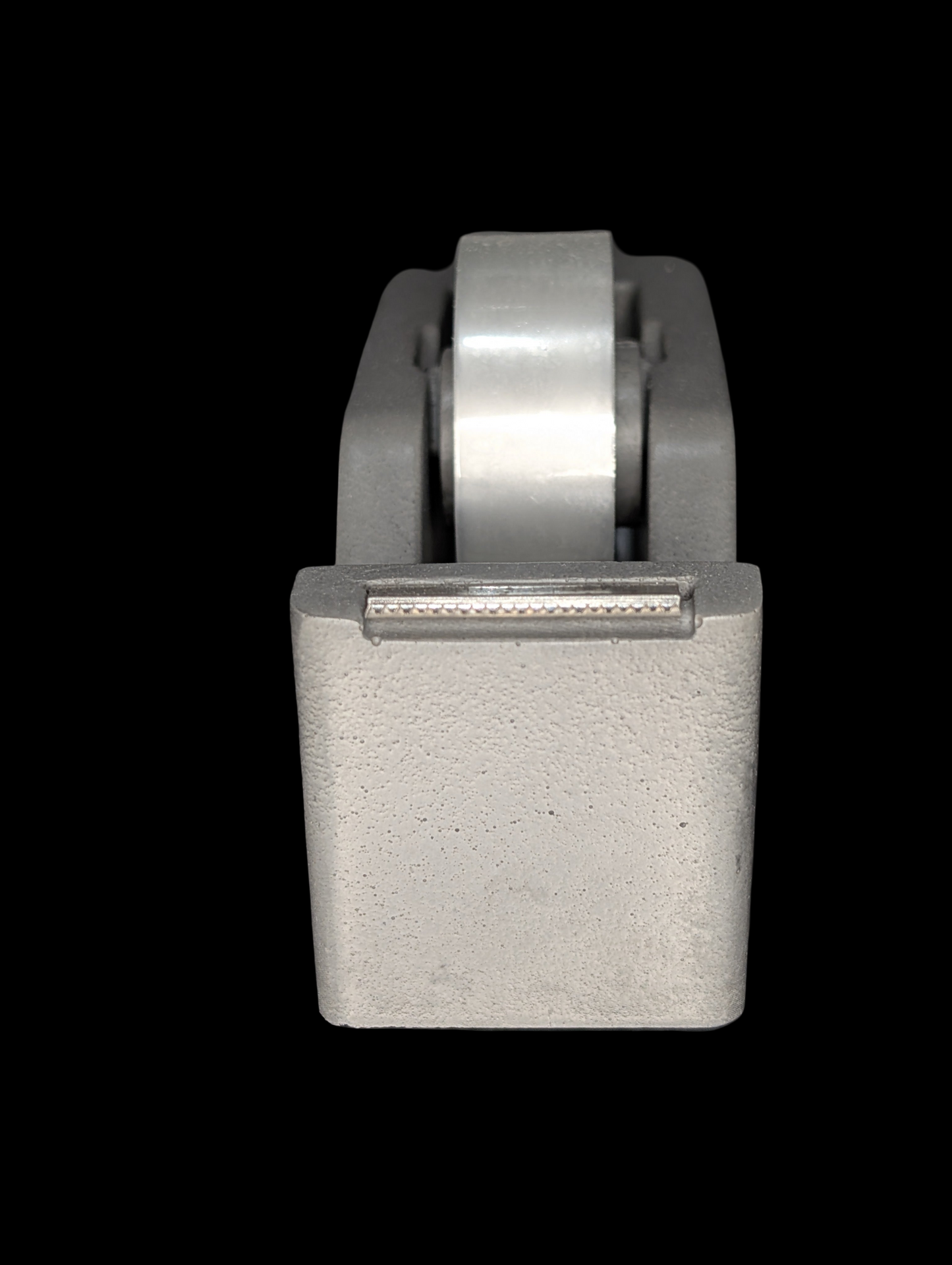 Concrete Tape Dispenser – Minimalist Desk Accessory in Natural or Gray, 4.6"x2", Sealed Cement Office Decor, Optional Jar Add-On