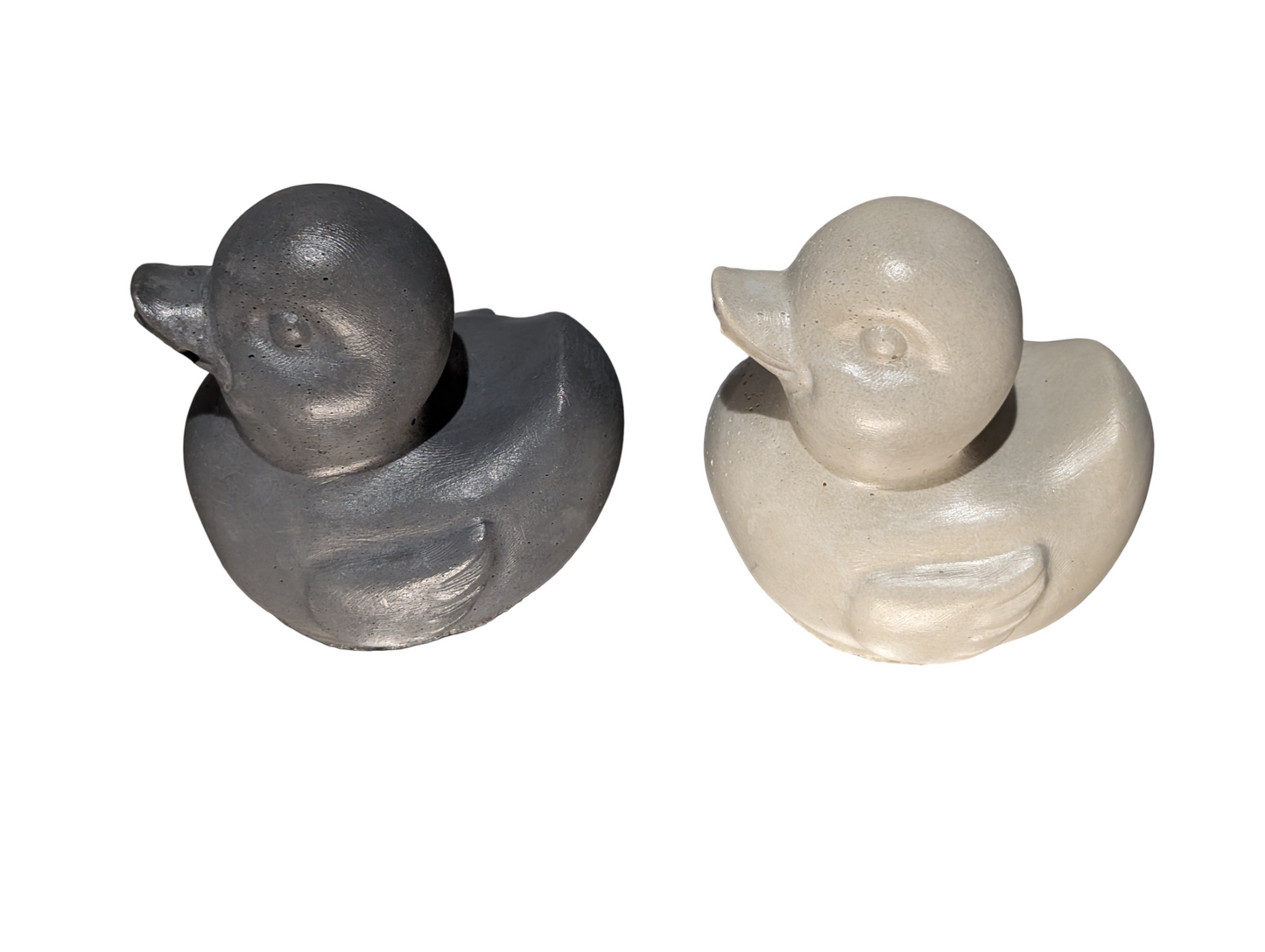 Concrete Duck Decor – Modern Rubber Duck Sculpture in Gray or Natural | Paintable DIY Craft, Baby Shower or Kids Room Decor