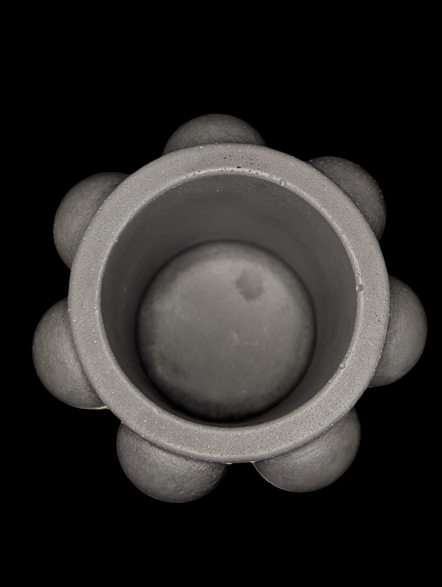 Concrete Bubble Jar – Modern Decorative Storage for Cotton Balls, Cotton Rounds, Pens, and Desk Accessories