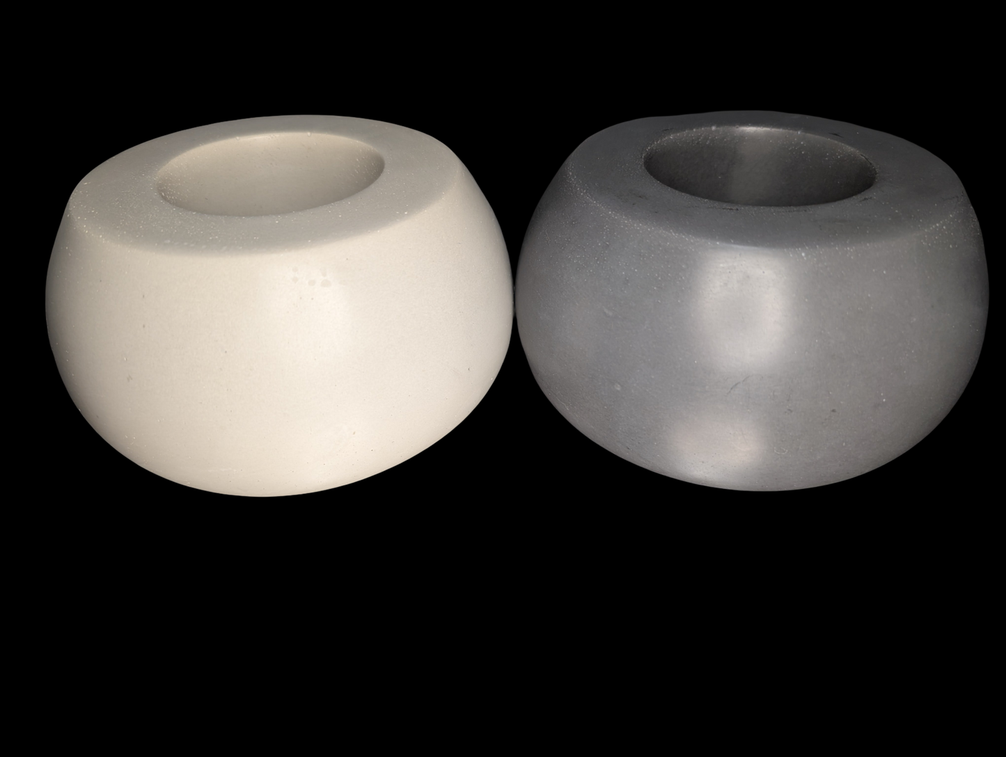 Concrete Tabletop Fire pit – Modern Indoor Outdoor Fire Bowl | Grey or Natural Concrete with Optional Snuffer & Stainless Steel Cup