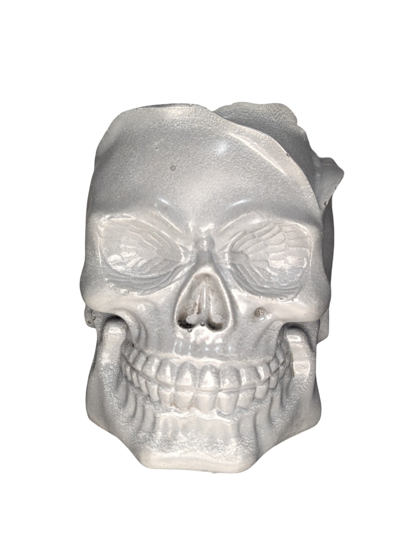 Concrete Skull Jar | Heavyweight Decorative Skull Container | Gothic Home Decor | Halloween Decoration | Unique Concrete Storage