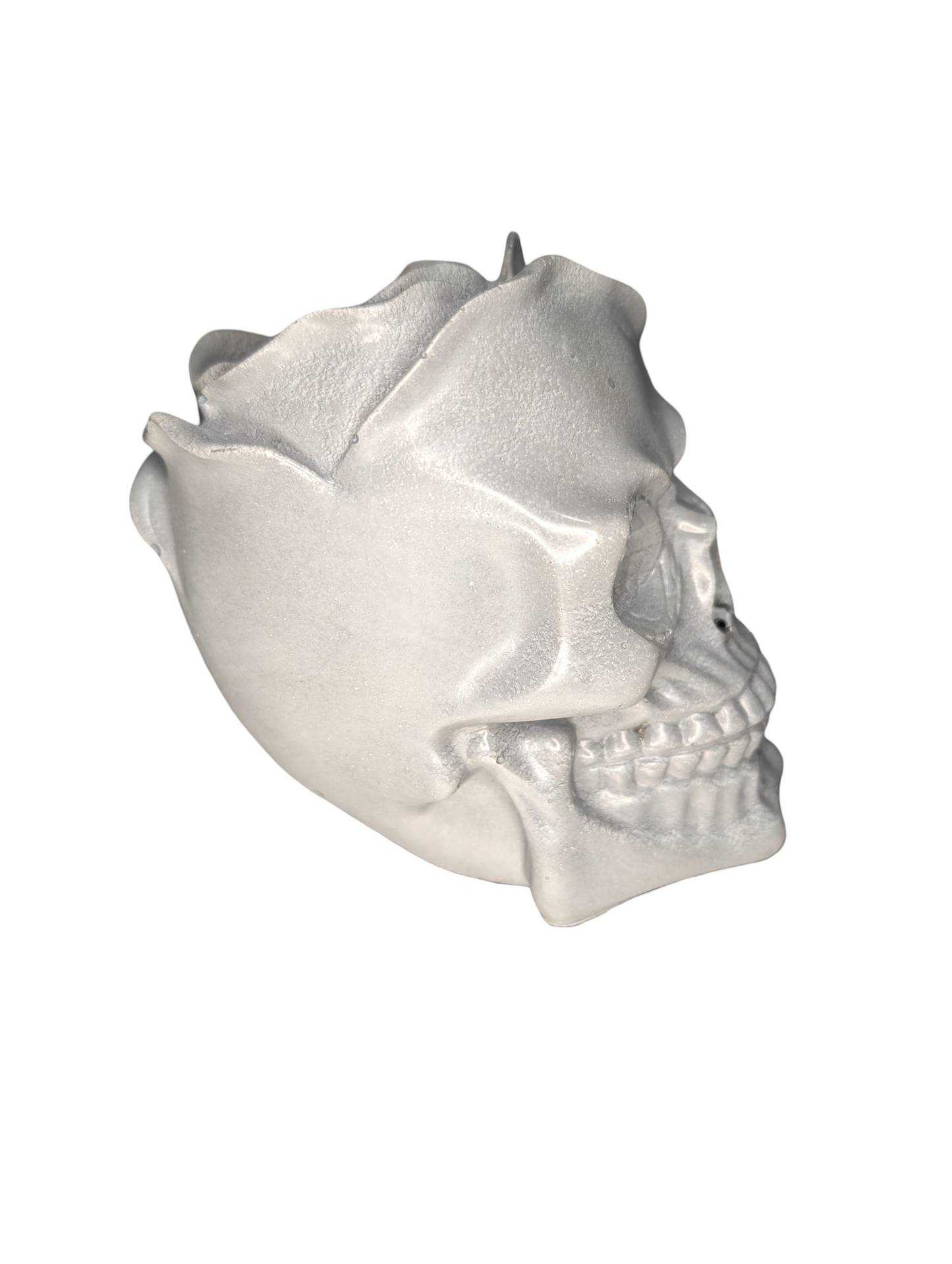 Concrete Skull Jar | Heavyweight Decorative Skull Container | Gothic Home Decor | Halloween Decoration | Unique Concrete Storage