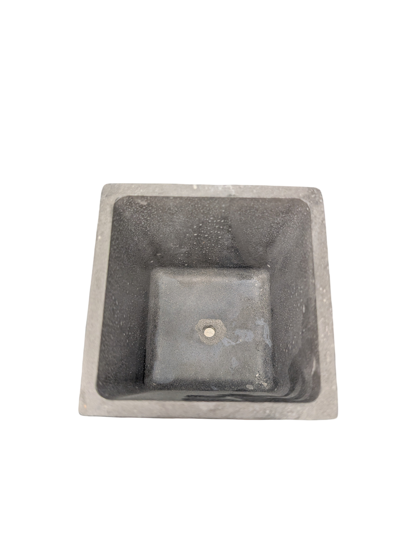 Square Concrete Planter with Drain Hole – 3.9” Modern Cement Pot – Marble, Natural Concrete, or Gray – Indoor Outdoor Succulent or Cactus Planter