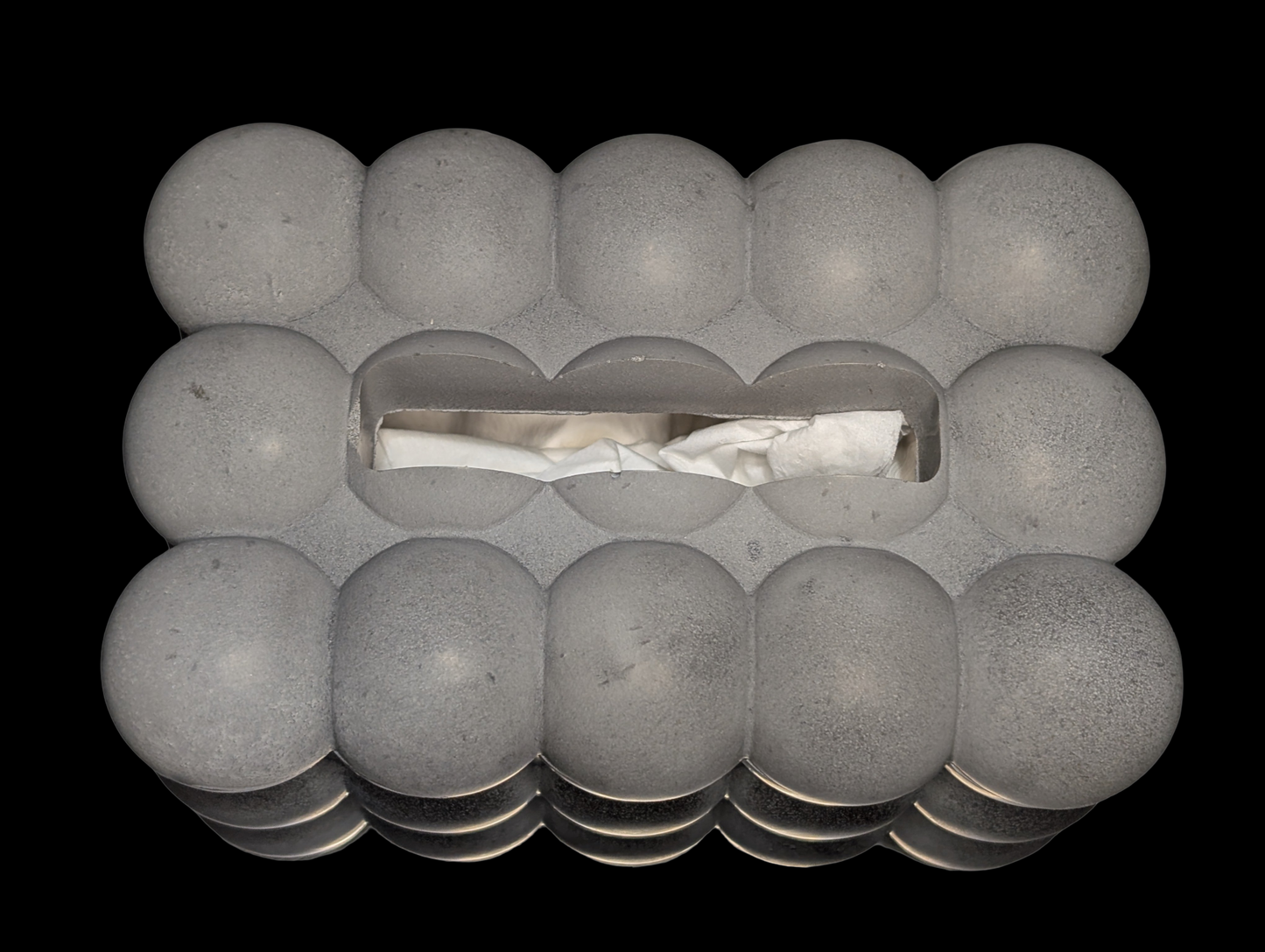 Modern Concrete Bubble Tissue Box | Handmade Minimalist Tissue Holder or Storage Box | Gray Sculptural Home Decor