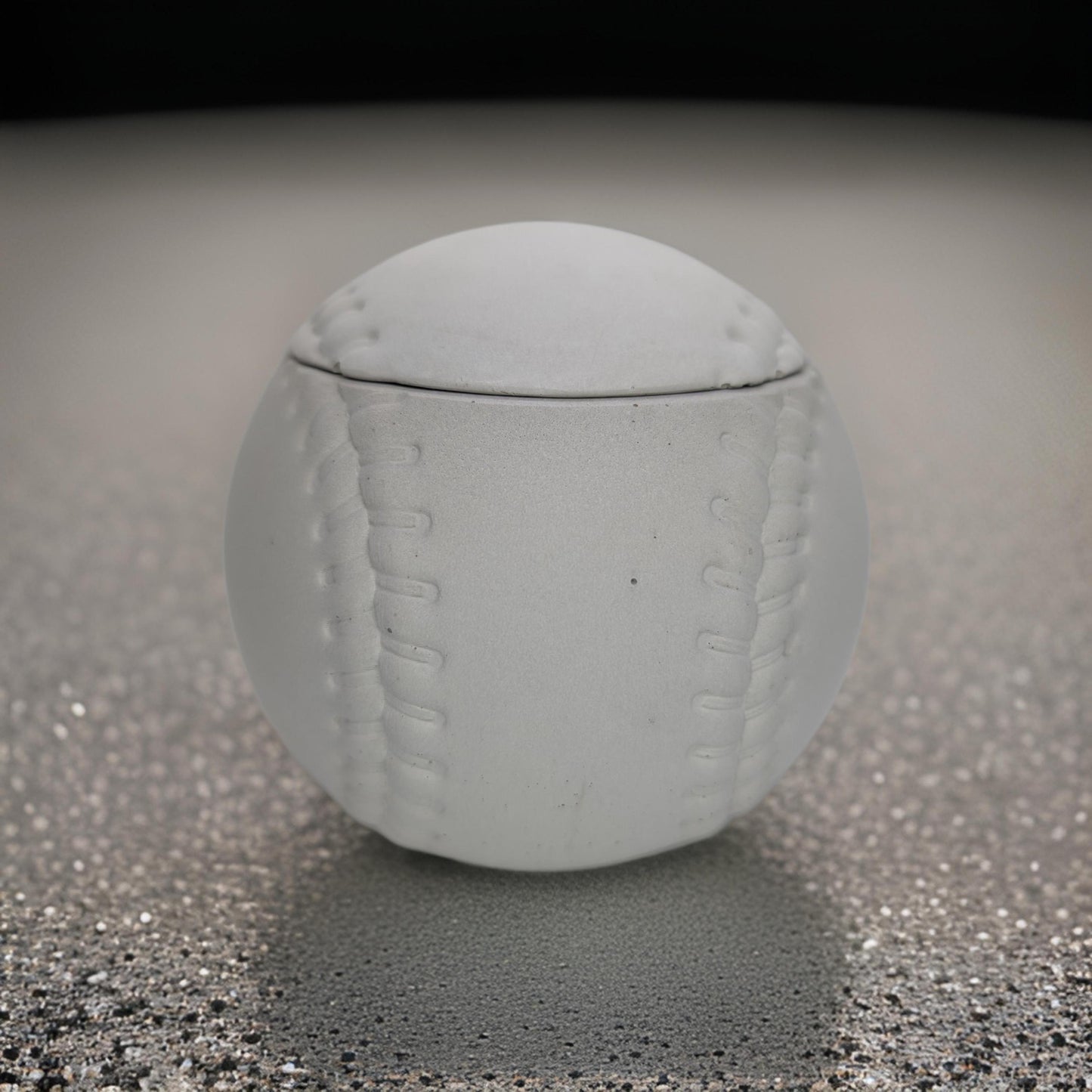 Concrete Baseball Jar – Unique Sports-Themed Storage Container – Handmade Decor