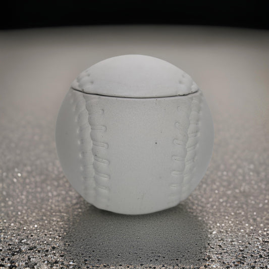 Concrete Baseball Jar – Unique Sports-Themed Storage Container – Handmade Decor