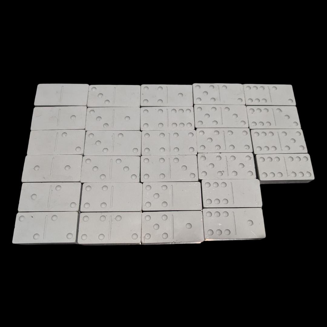 Minimalist Concrete Domino Set