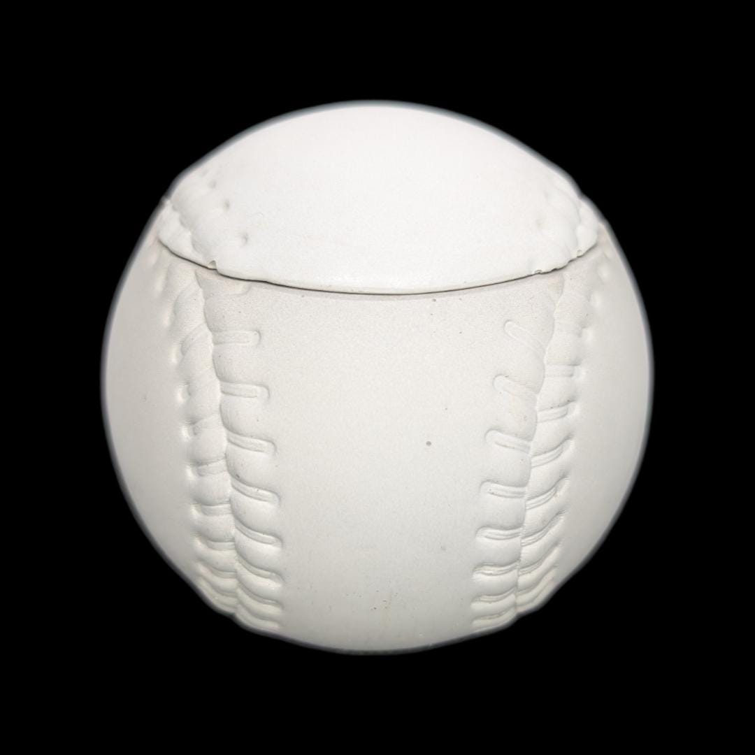 Concrete Baseball Jar – Unique Sports-Themed Storage Container – Handmade Decor