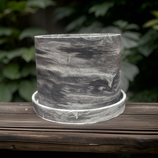 6 Inch Marble Concrete Planter