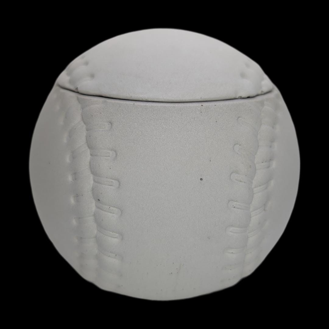 Concrete Baseball Jar – Unique Sports-Themed Storage Container – Handmade Decor