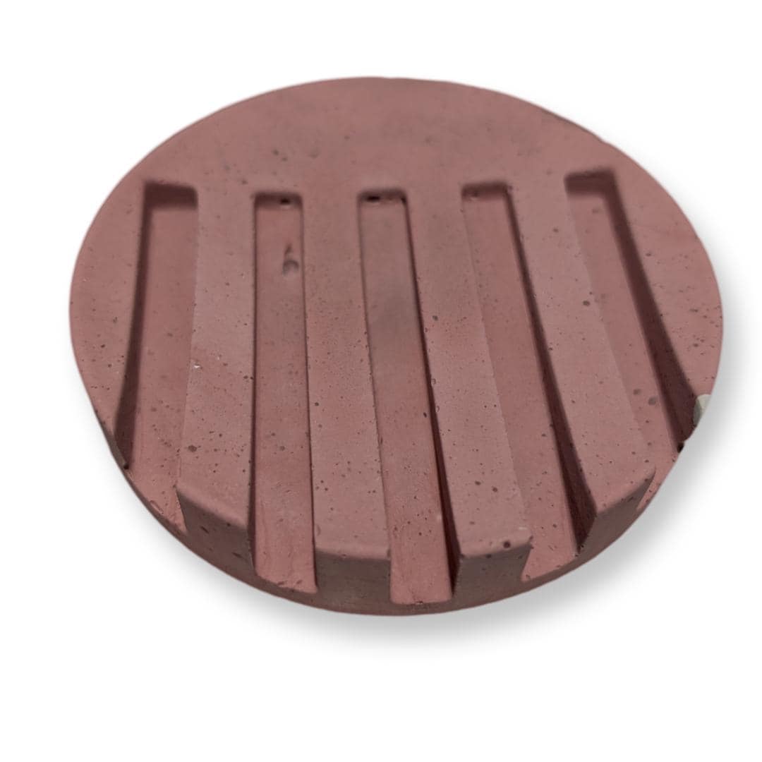 Round Concrete Waterfall Soap Dish