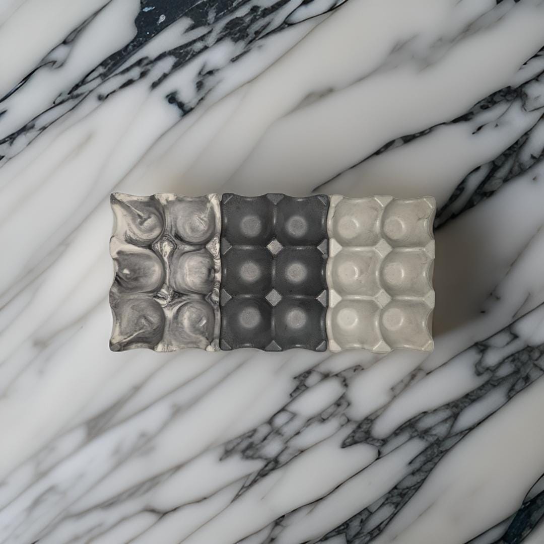 Concrete Egg Carton- Minimalist Kitchen Decor