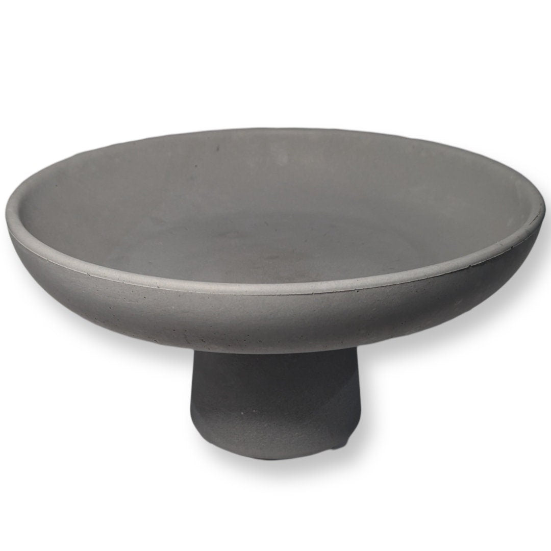 Gray Concrete Large Pedestal Bowl