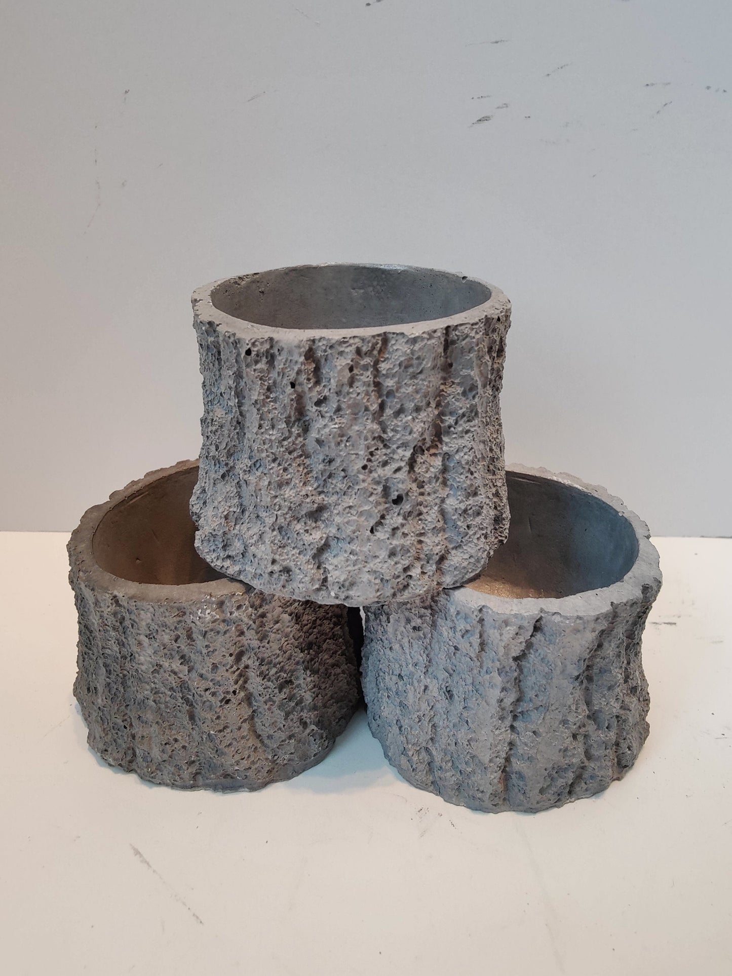 Handmade Concrete Tree Stump Planter