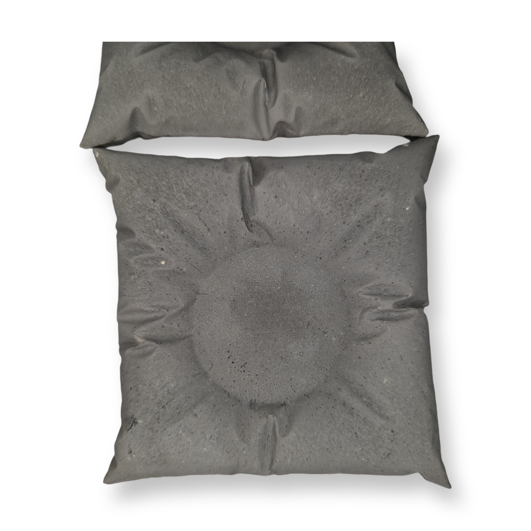 Concrete Pillow Tealight Candle Holders – Set of 2 | Minimalist Home Decor | Handmade Modern Concrete Tea Light Set in Natural or Gray