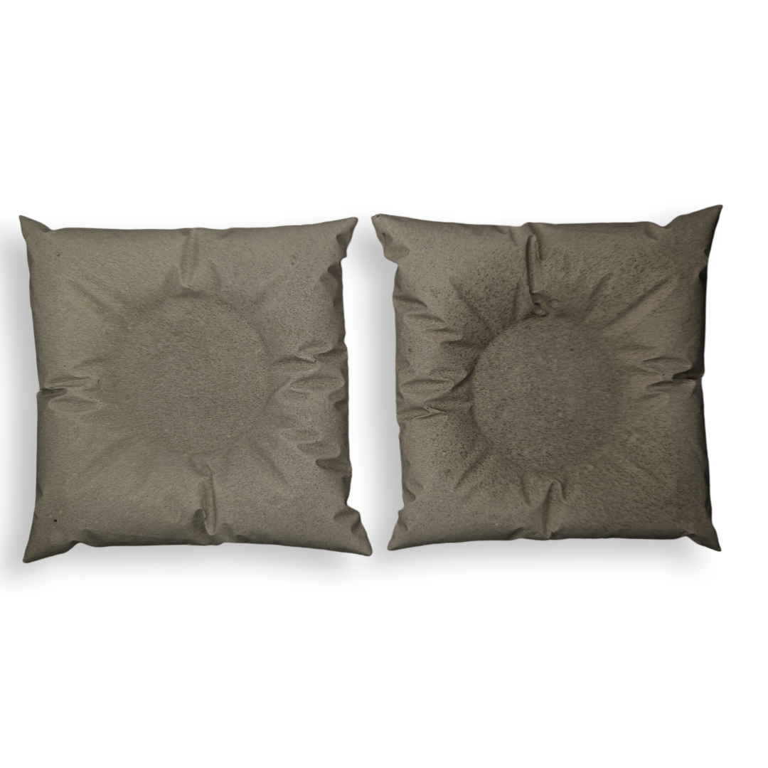 Concrete Pillow Tealight Candle Holders – Set of 2 | Minimalist Home Decor | Handmade Modern Concrete Tea Light Set in Natural or Gray