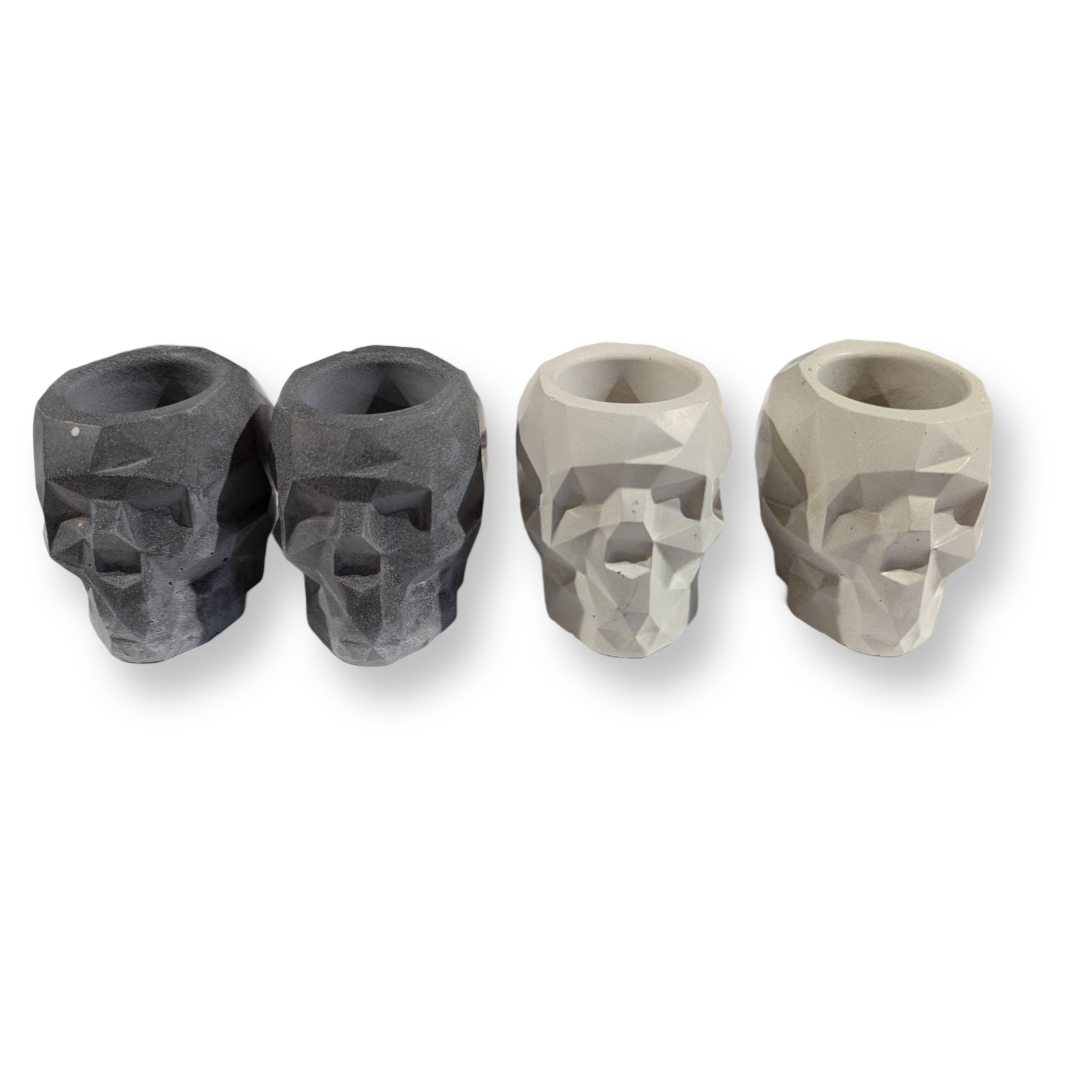 Concrete Skull Planter/Jar