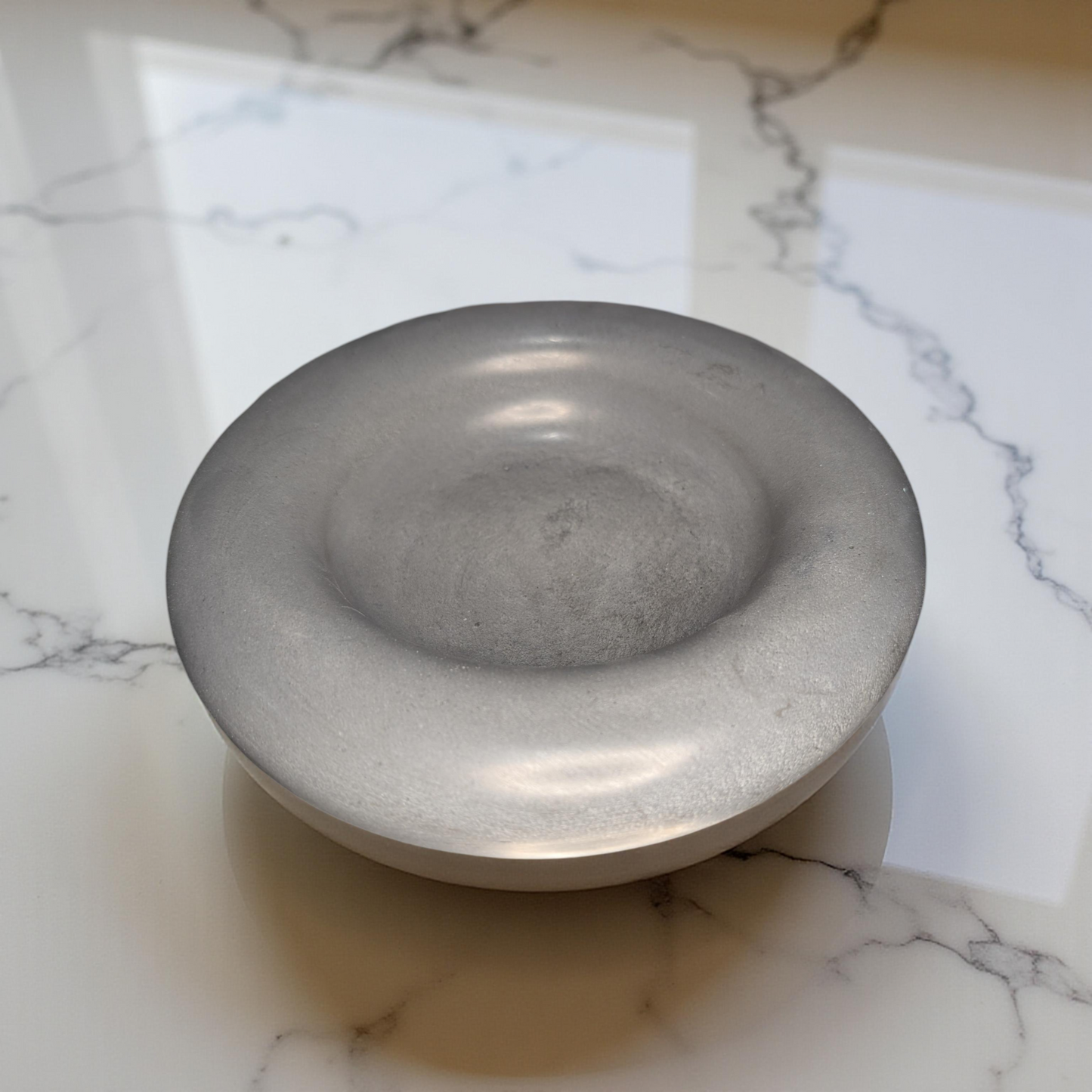 Modern Concrete Catchall Tray – Minimalist Round 7.8 Inch Decorative Dish