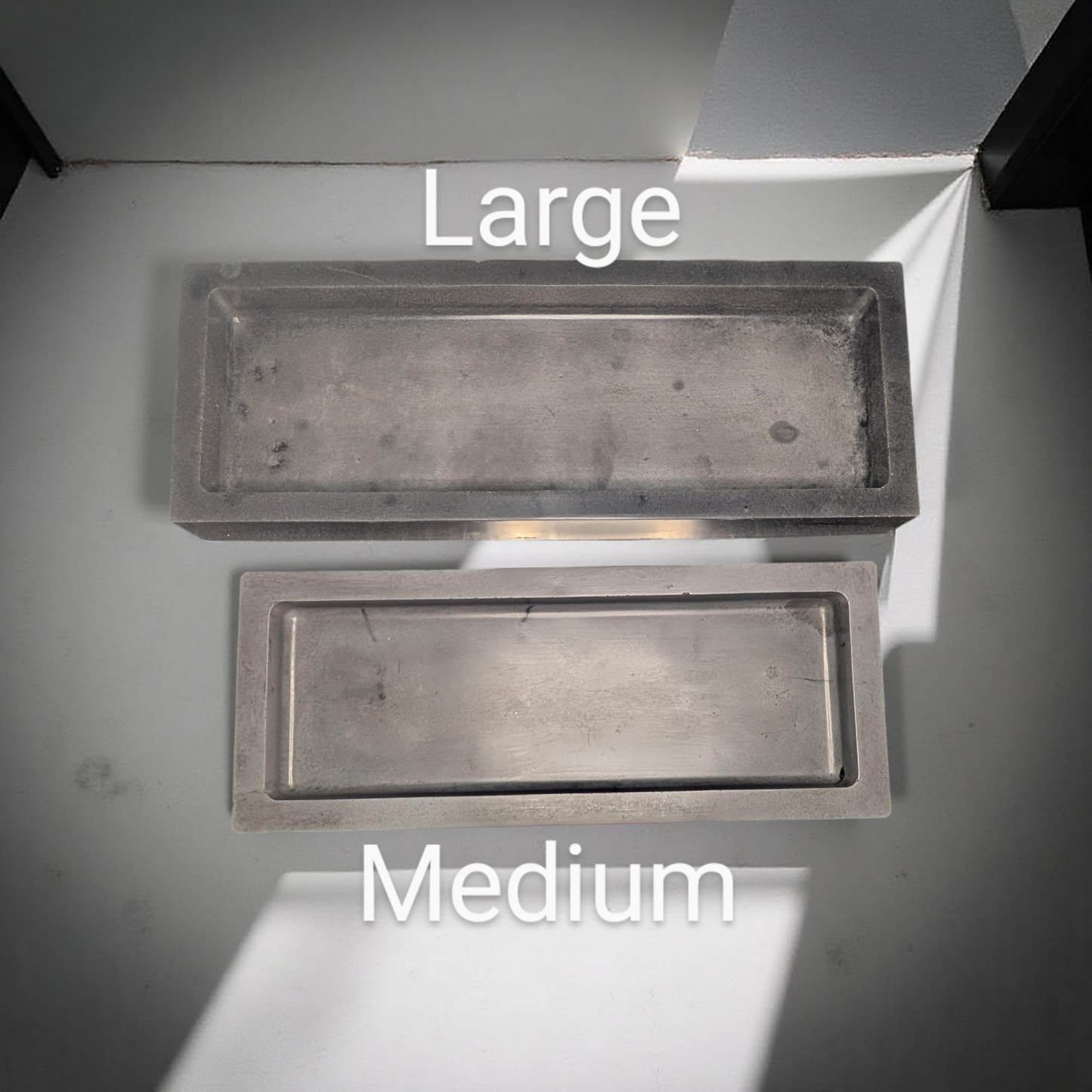Concrete Rectangle Tray – Modern Catchall in Medium & Large Sizes
