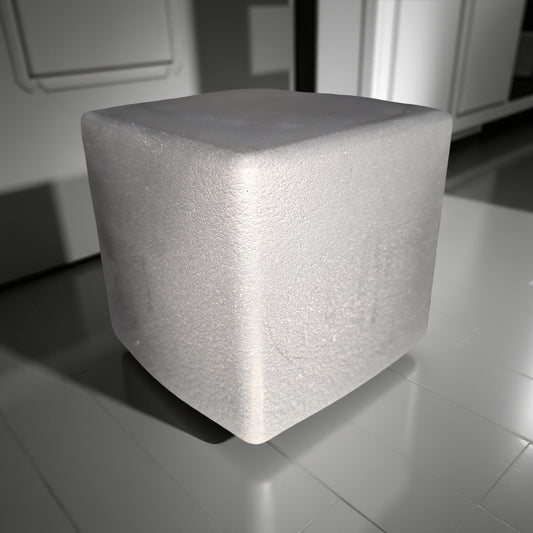 Heavy Minimalist Concrete Door Stop | 5lb Modern Cube Bookend | Industrial Decor | Available in Solid Grey or Two-Tone Terracotta