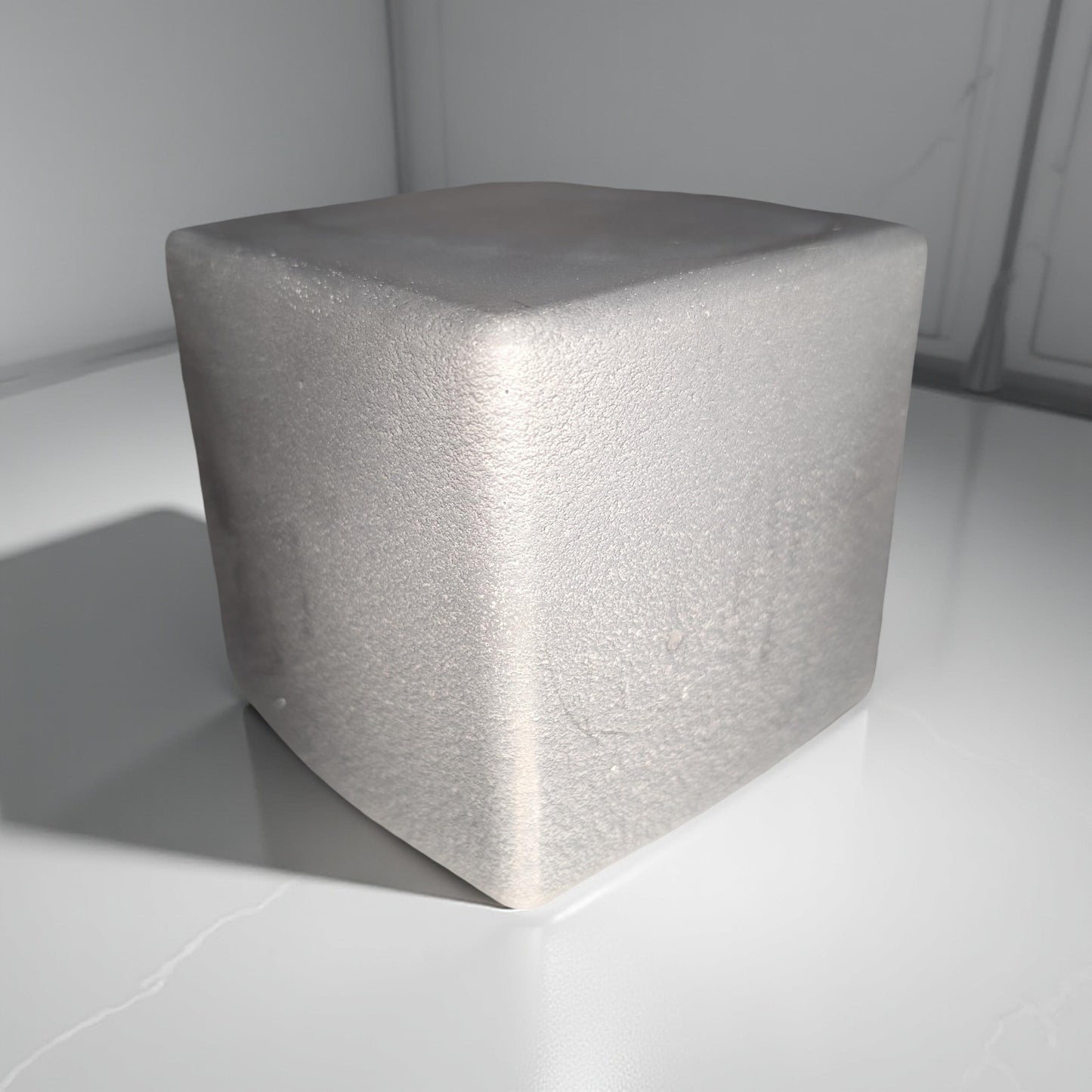 Heavy Minimalist Concrete Door Stop | 5lb Modern Cube Bookend | Industrial Decor | Available in Solid Grey or Two-Tone Terracotta