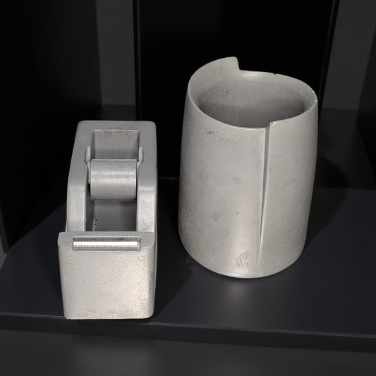 Concrete Tape Dispenser – Minimalist Desk Accessory in Natural or Gray, 4.6"x2", Sealed Cement Office Decor, Optional Jar Add-On