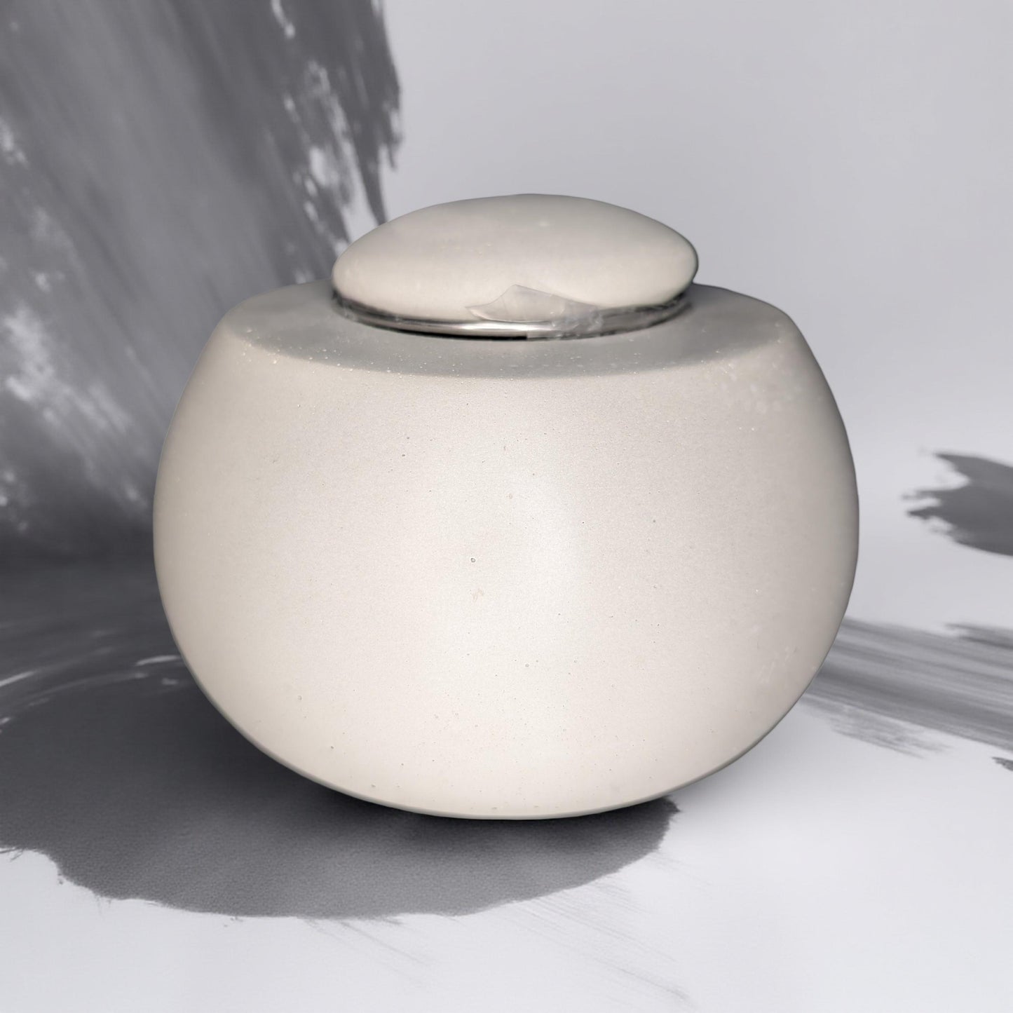 Concrete Tabletop Fire pit – Modern Indoor Outdoor Fire Bowl | Grey or Natural Concrete with Optional Snuffer & Stainless Steel Cup