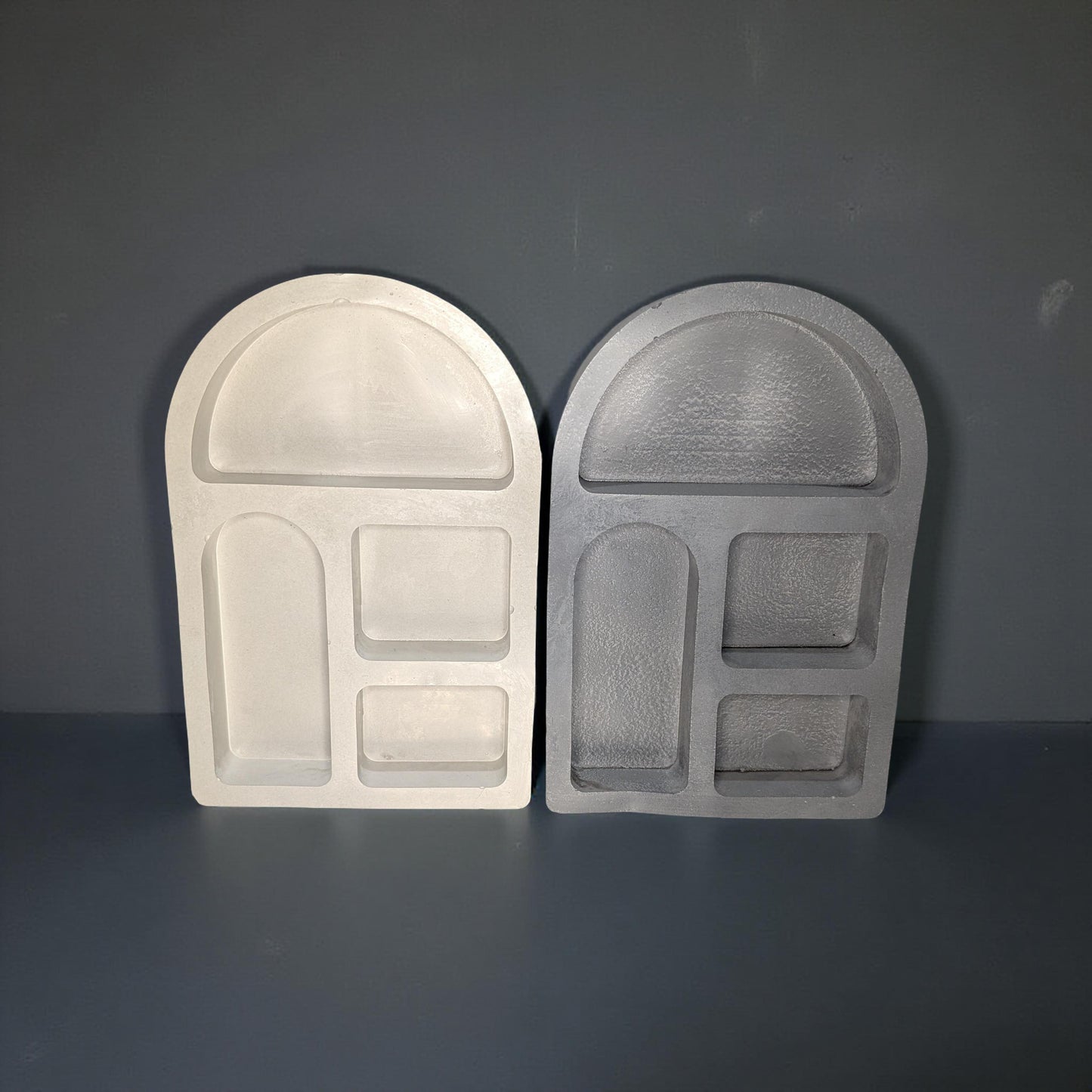 Concrete Arch Shelf – Modern Minimalist Wall Shelf – 8.46” x 5.86” – Gray or Natural Concrete – Small Display Shelf for Home Décor