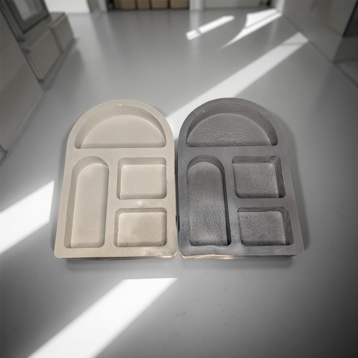 Concrete Arch Shelf – Modern Minimalist Wall Shelf – 8.46” x 5.86” – Gray or Natural Concrete – Small Display Shelf for Home Décor