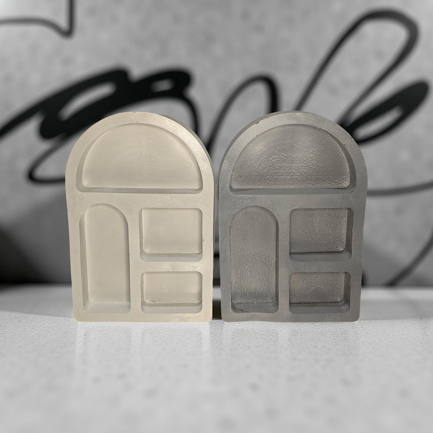 Concrete Arch Shelf – Modern Minimalist Wall Shelf – 8.46” x 5.86” – Gray or Natural Concrete – Small Display Shelf for Home Décor