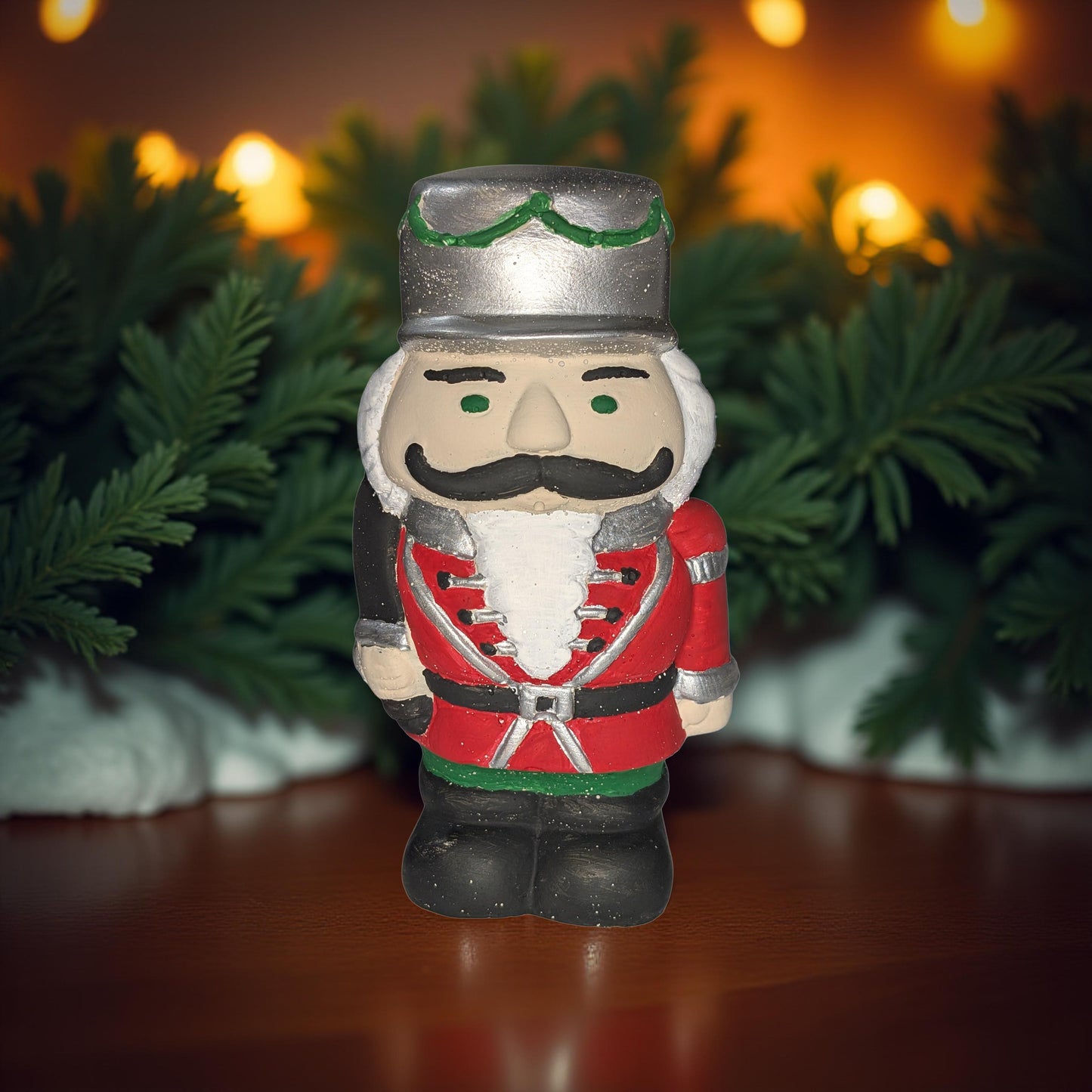 Handmade Concrete Nutcracker Figurines | Paintable or Hand-Painted Christmas Decor | Modern Holiday Shelf Accent | Unique Nutcracker Gift