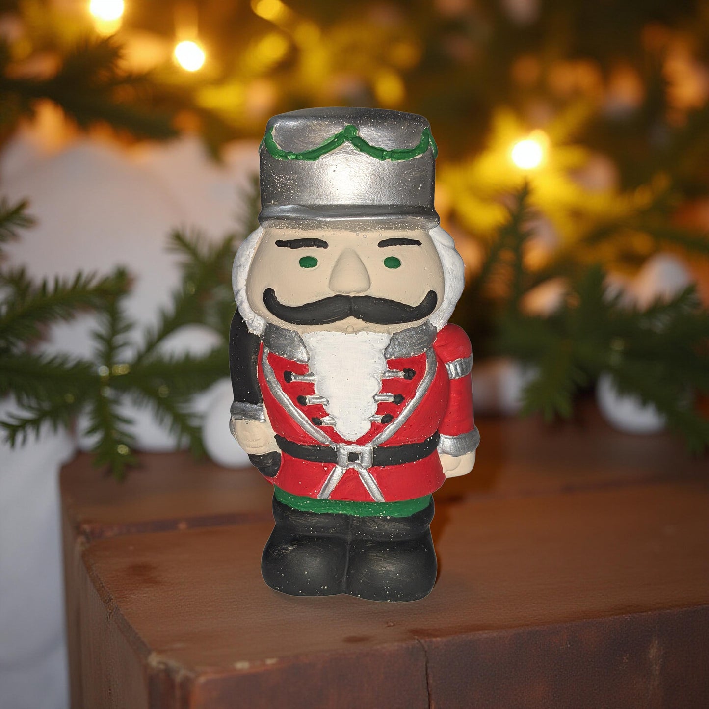 Handmade Concrete Nutcracker Figurines | Paintable or Hand-Painted Christmas Decor | Modern Holiday Shelf Accent | Unique Nutcracker Gift