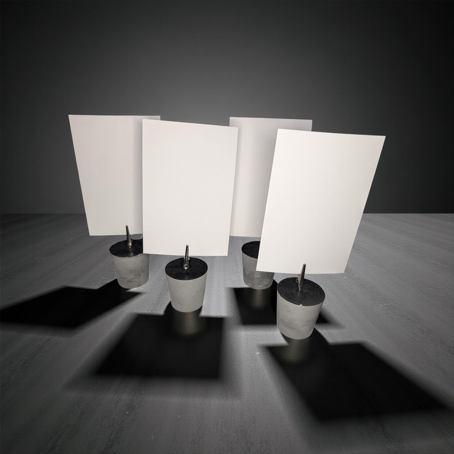 Concrete Picture Holders & Tablecloth Weights | Modern Minimalist Photo Display | Outdoor Table Decor | Handmade Concrete Clip Stand