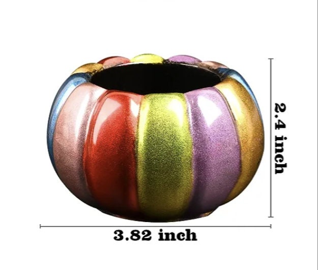 Concrete Pumpkin Trinket Jar