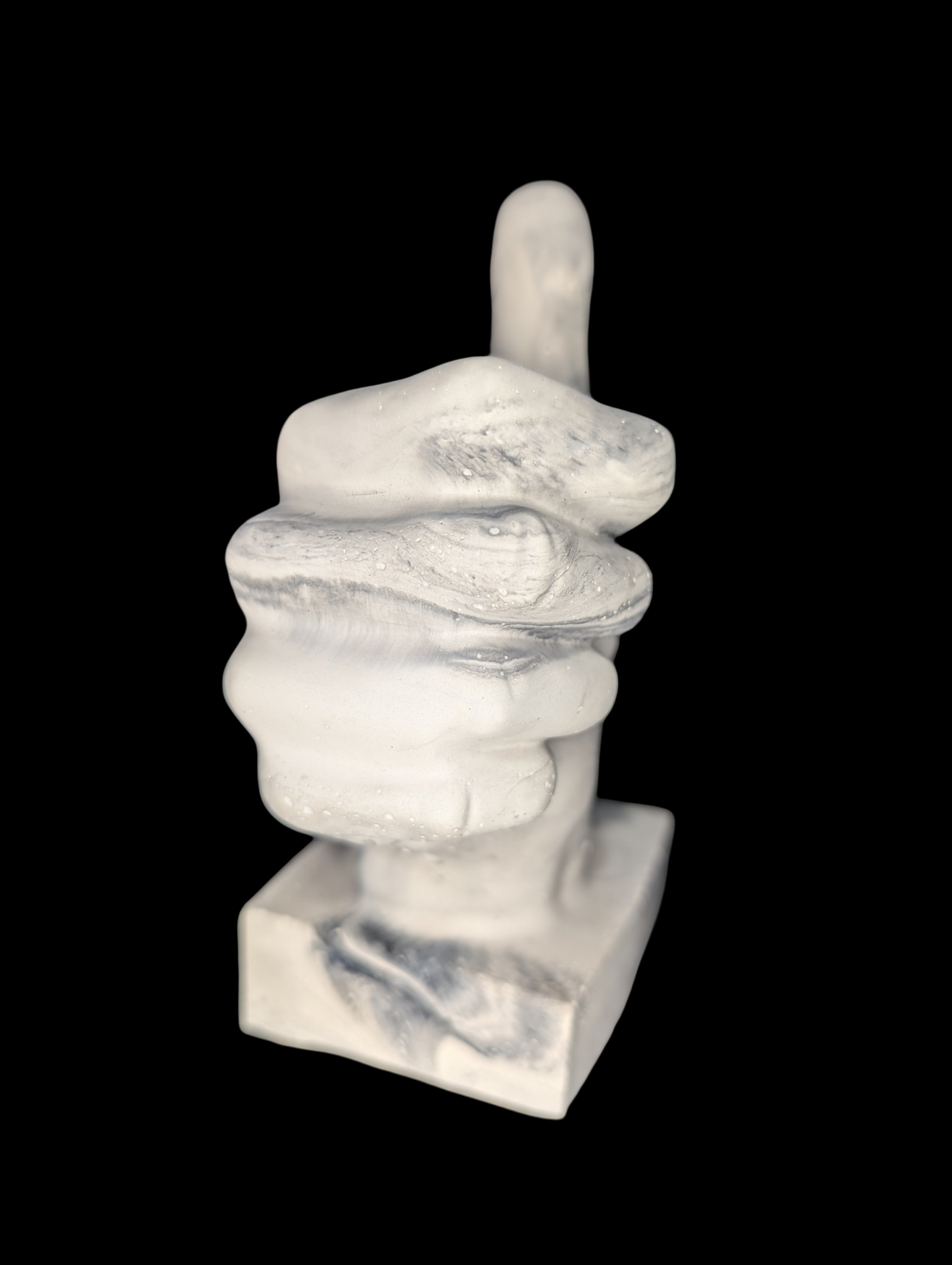 Marbled Concrete Thumbs Up Statue | Modern Hand Sculpture | Unique Desk & Shelf Decor | Motivational 'Good Job' Gift | Handcrafted