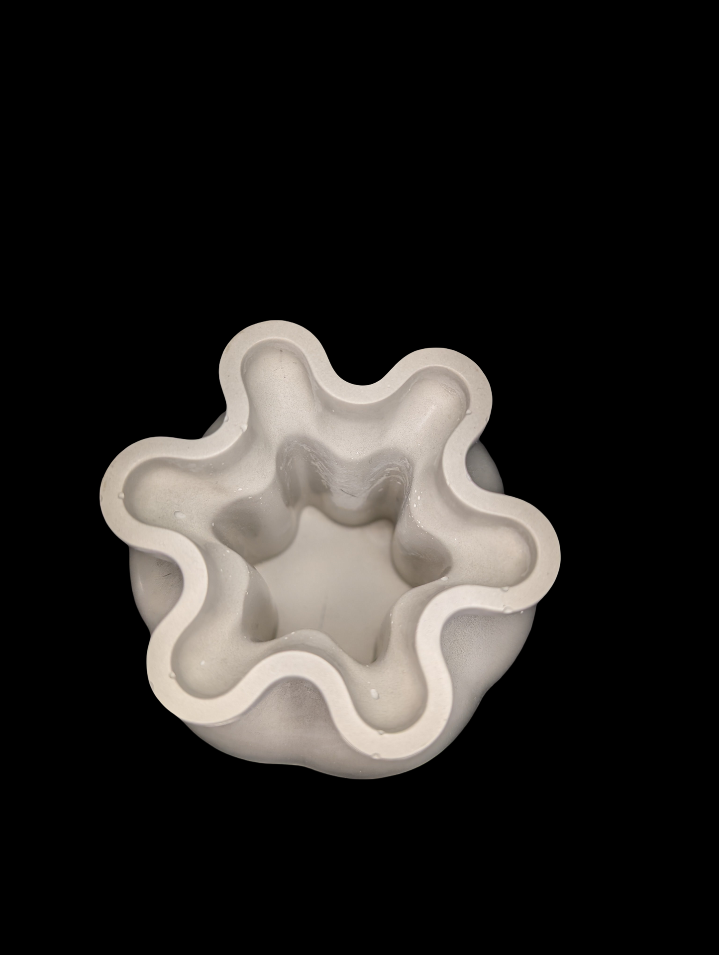 Concrete Bag Vase | Modern 'Bag-Like' Bud Vase with Fluted Rim | Minimalist Shelf Decor | Handcrafted in Grey or Natural Concrete