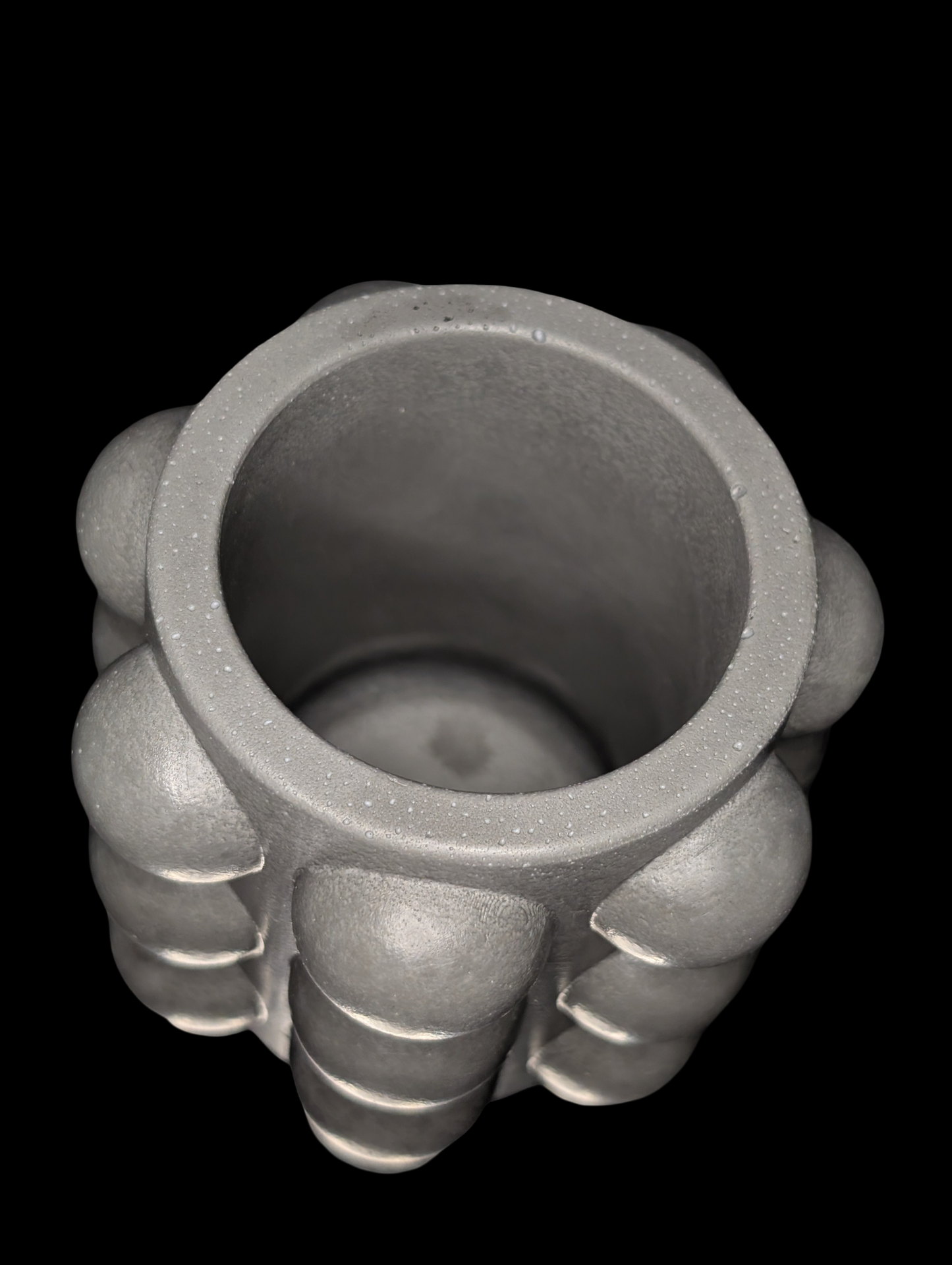 Concrete Bubble Jar – Modern Decorative Storage for Cotton Balls, Cotton Rounds, Pens, and Desk Accessories