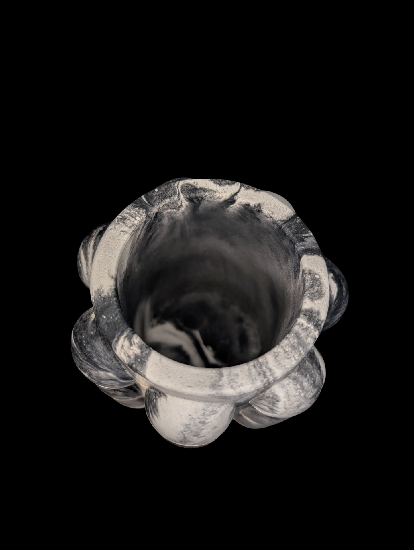 Concrete Bubble Jar – Modern Decorative Storage for Cotton Balls, Cotton Rounds, Pens, and Desk Accessories