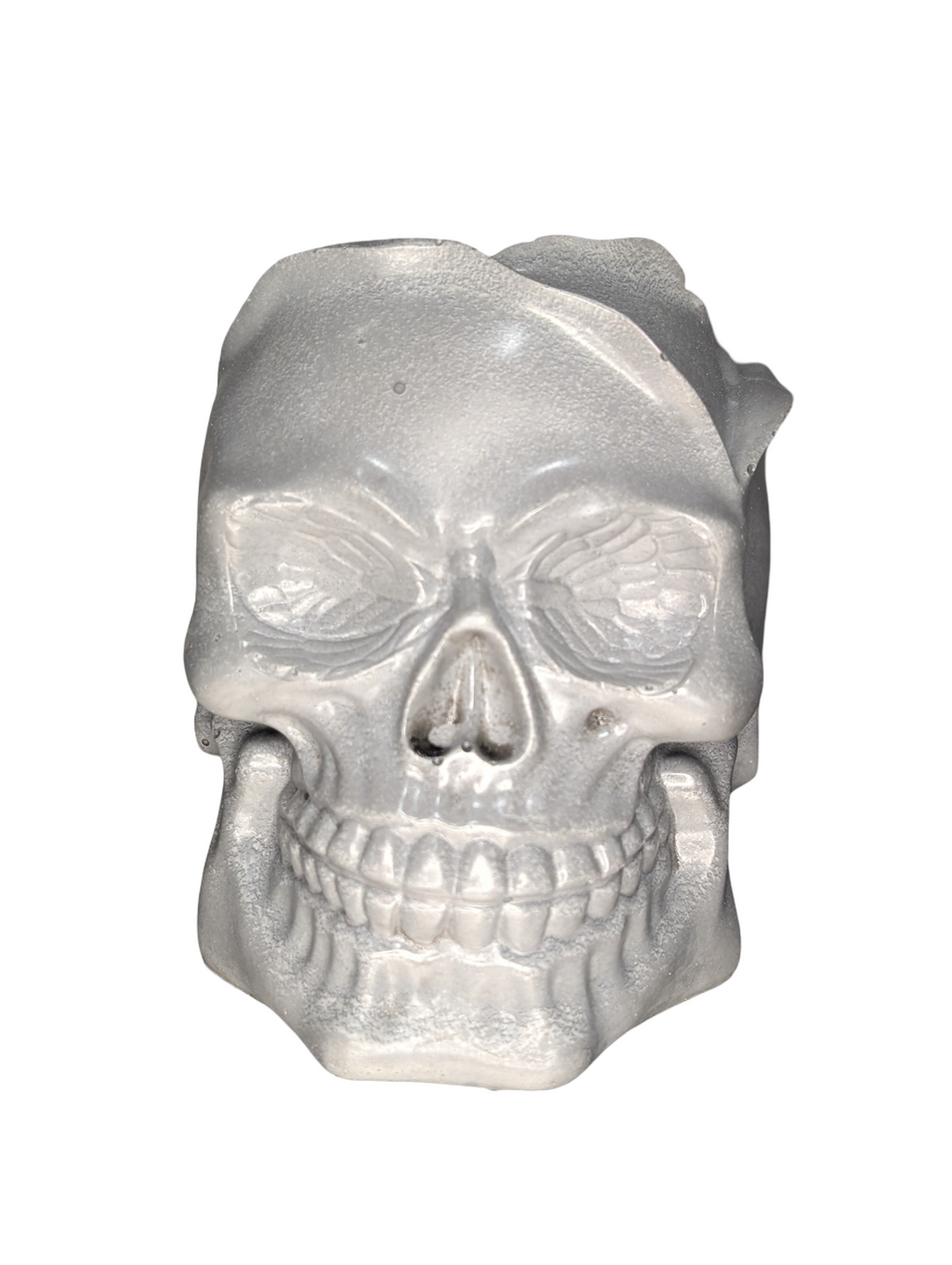 Concrete Skull Jar | Heavyweight Decorative Skull Container | Gothic Home Decor | Halloween Decoration | Unique Concrete Storage
