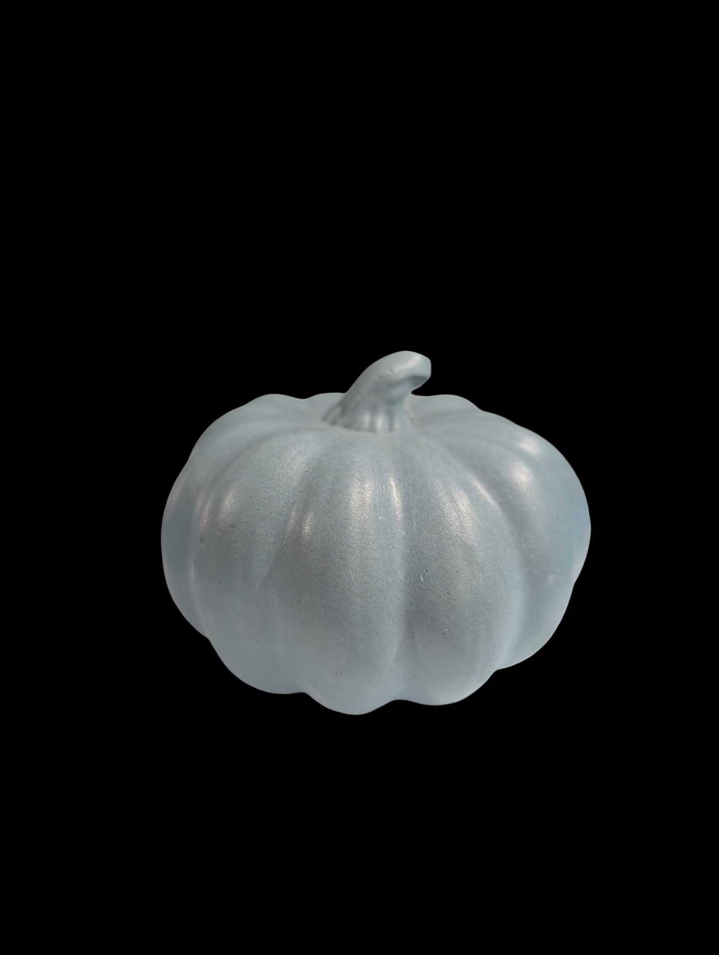 3.5 Inch Concrete Pumpkin- White, Orange & Blue