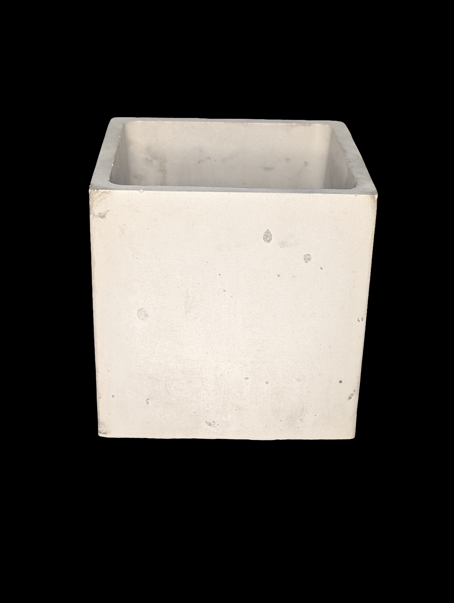 Square Concrete Planter with Drain Hole – 3.9” Modern Cement Pot – Marble, Natural Concrete, or Gray – Indoor Outdoor Succulent or Cactus Planter