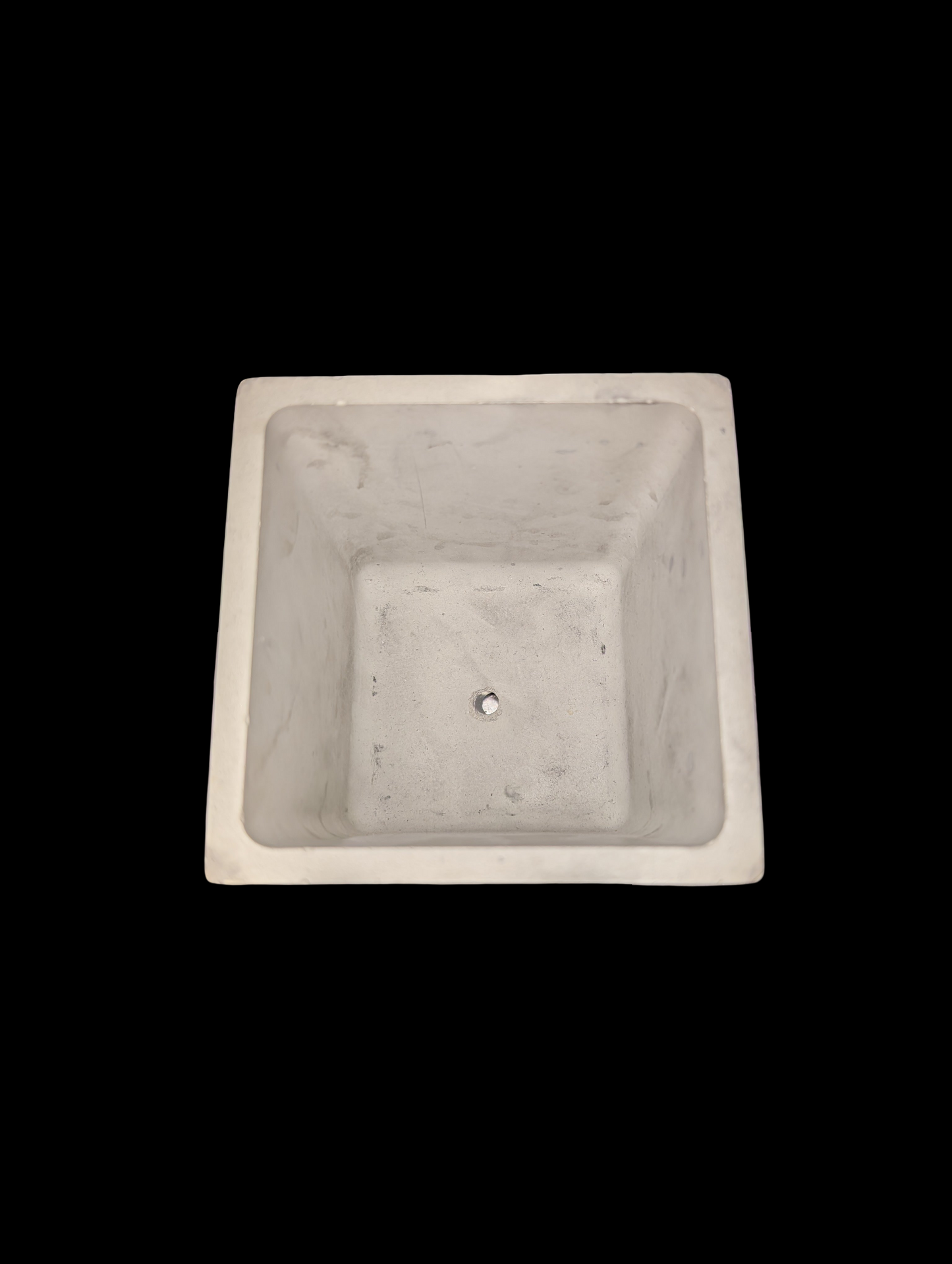 Square Concrete Planter with Drain Hole – 3.9” Modern Cement Pot – Marble, Natural Concrete, or Gray – Indoor Outdoor Succulent or Cactus Planter