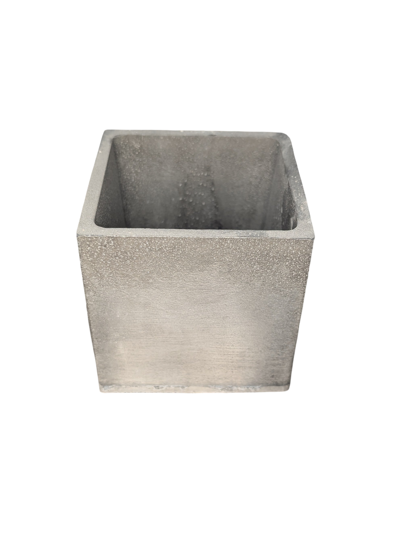 Square Concrete Planter with Drain Hole – 3.9” Modern Cement Pot – Marble, Natural Concrete, or Gray – Indoor Outdoor Succulent or Cactus Planter