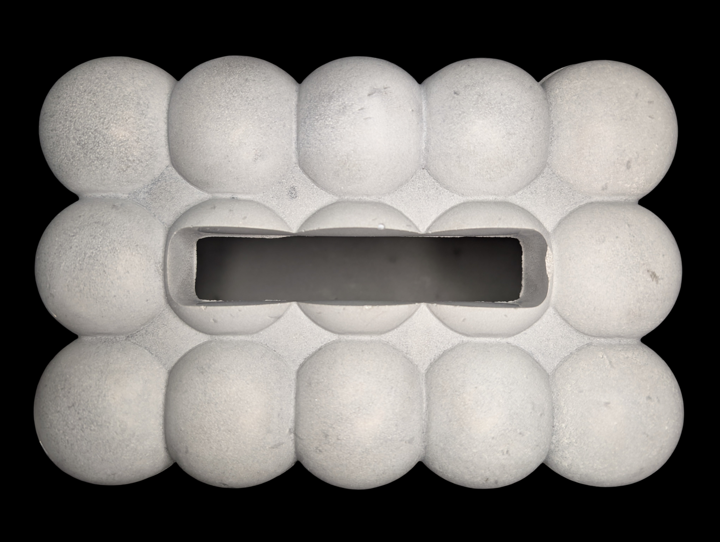 Modern Concrete Bubble Tissue Box | Handmade Minimalist Tissue Holder or Storage Box | Gray Sculptural Home Decor