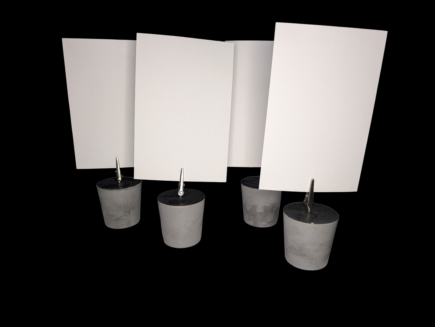 Concrete Picture Holders & Tablecloth Weights | Modern Minimalist Photo Display | Outdoor Table Decor | Handmade Concrete Clip Stand