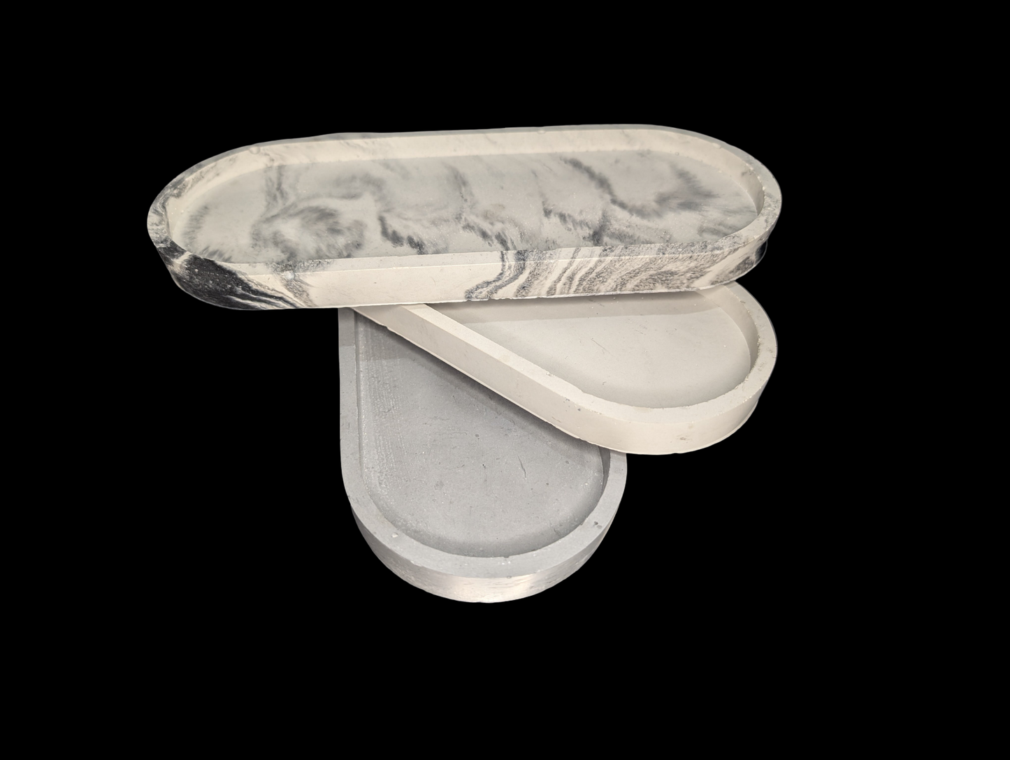 Handmade Oval Concrete Tray – Minimalist Modern Home Décor