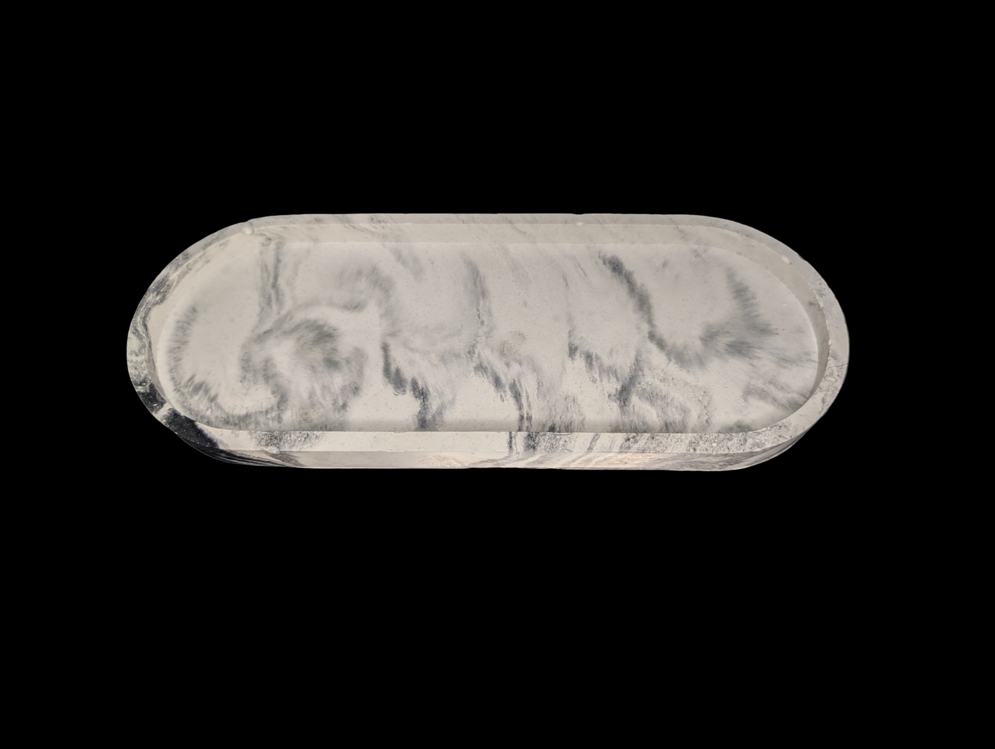 Handmade Oval Concrete Tray – Minimalist Modern Home Décor
