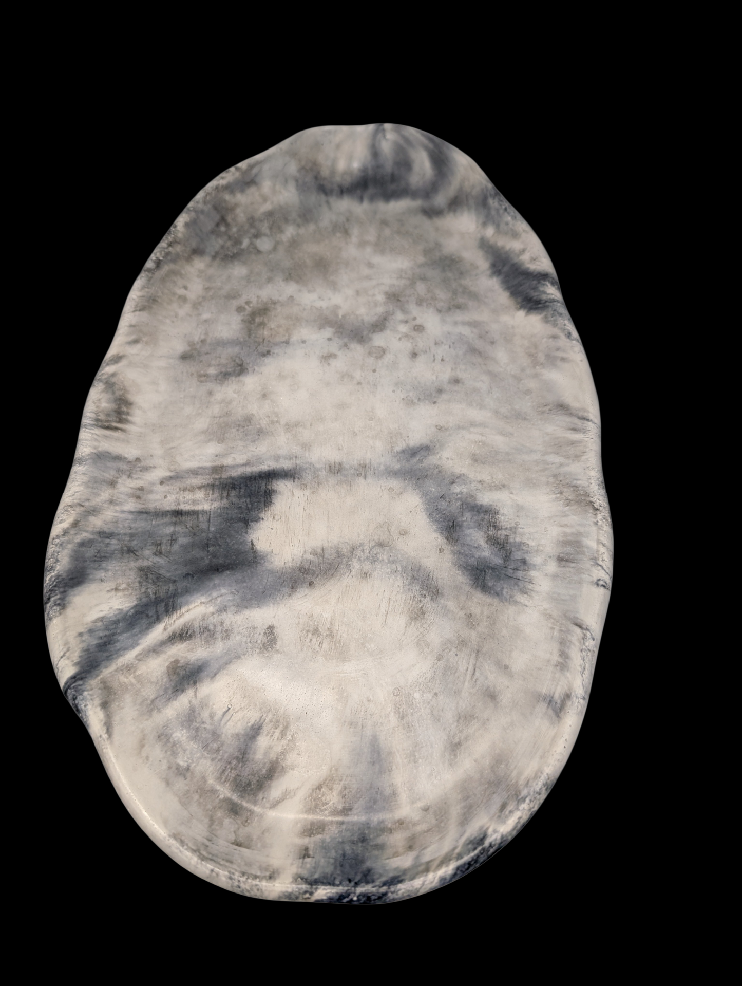 Irregular Oval Concrete Tray | Modern Decorative Dish | Half & Half, Marble, or Gray Finish