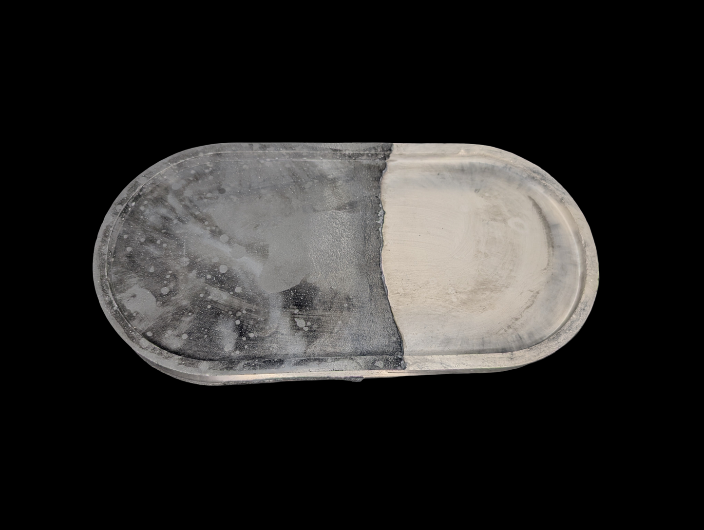 Handmade Oval Concrete Tray – Minimalist Modern Home Décor